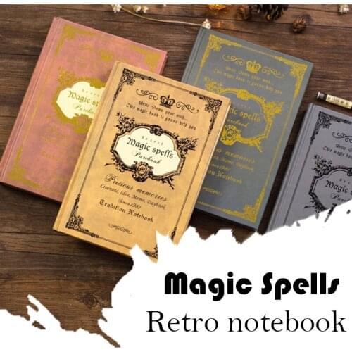 A5 Retro Notebook and journals,European vintage magic Creative Diary Notepad Agenda 2021 2022 Planner For School Office Supplies