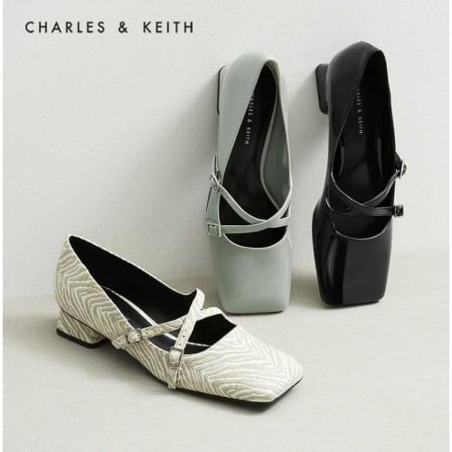 CHARLES&KEITH New Arrival for Autumn 2021 CK1-61720076 Ladies cross-strap low-heeled shoes