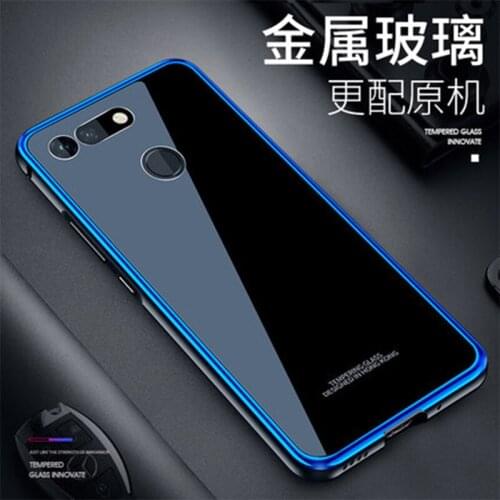 New Metal Bumper Frame for Huawei Honor V20 Tempered Glass Back Skin for Huawei Honor V20 2019 Fashion Phone Case Cover