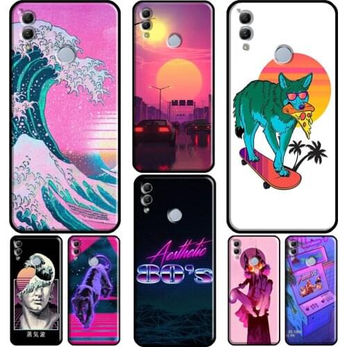 Vaporwave 80s Retro Neon For Huawei Honor 20 8 9 10 10X Lite 10i 7C 4C 6C 7A Pro 8A 9A 8S 9S 7X 9X 8X Phone Case
