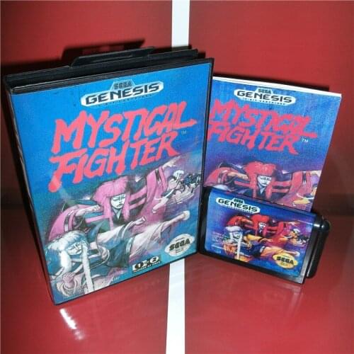 Mystical Fighter US Cover with Box and Manual For Sega Megadrive Genesis Video Game Console 16 bit MD card