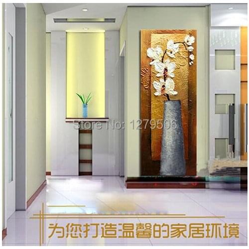 Handmade flower Painting Sofa Wall Background knife Paintings Mural Modern Home Decoration Abstract Flower wall art paintings