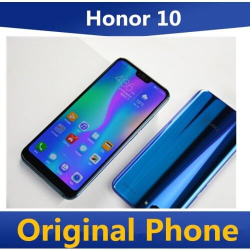 DHL Fast Delivery Honor 10 4G LTE Cell Phone 5.84" 2280x1080 24.0MP Ai Camera Fingerprint OTA Dual Sim Kirin 970 Octa Core GPS