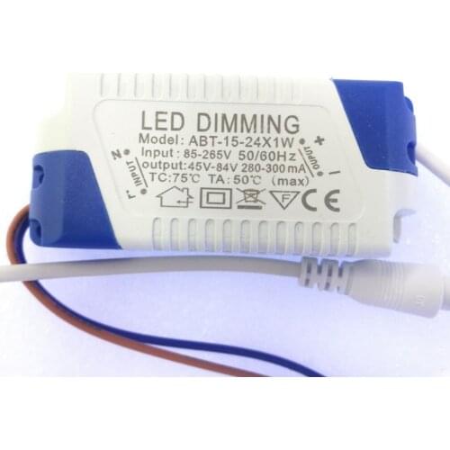 Dimmable AC 110V 220V output 300mA 15-24x1W DC 45V-80V Led Driver 15W 16W 18W 20W 21W 22W 23W 24W Power Supply AC