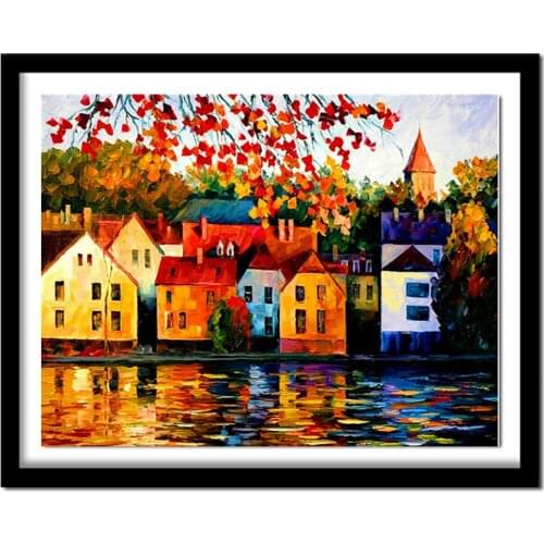 DIY Diamond Painting Landscape Cross Stitch Crystal Square Diamond Sets Decorative 5D Diamond Embroidery