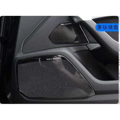 For Audi A6 C8 A7 4KA 2018 2019 Car Styling Door Loudspeaker Sound Chrome Speaker Cover Trim Frame Sticker Interior Accessories