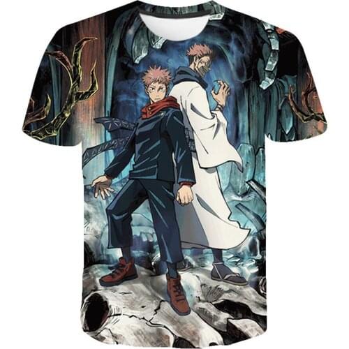 Summer Short Sleeve Anime Jujutsu Kaisen 3D Printed T-shirt Casual Fashion Hip Hop Streetwear Cool Men And Women Children Tops