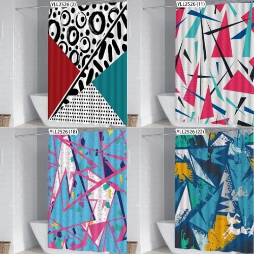 Geometric striped lattice Curtains for kitchen Curtain Curtain Bathroom curtain shower curtain curtains in the room Bath mat