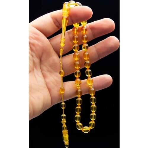 Islamic Tasbih Muslim Rosary Beads 33 Prayer Rosary For Men Bracelet For Men Accessory amber oltu amber stone Handmade Turkey