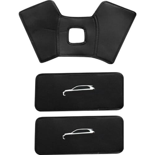 A Little Change 4 PCS leather Car door protection film Stickers Accessories Anti-kick pads For Toyota Rav4 2019 2020