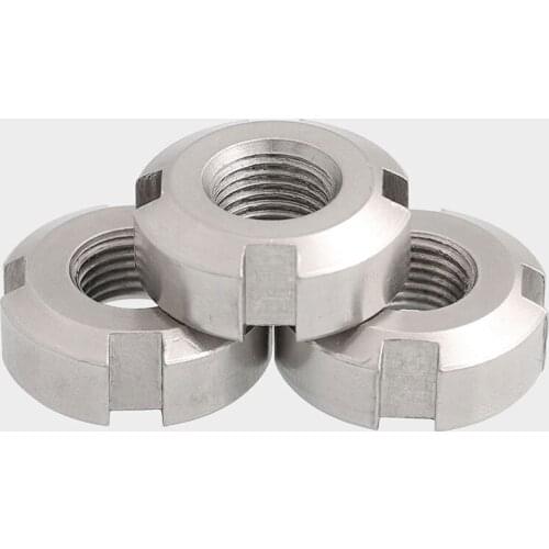 1pcs Stainless steel slot round nut M10M14M16M18M20M22M24M25M27M30M33M36M50