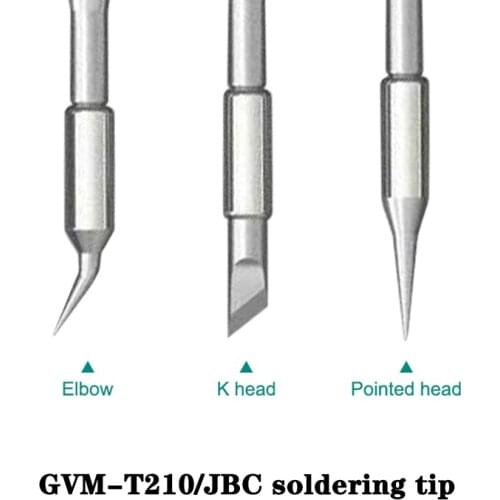 GVM T210 soldering tip, JBC/GVM nozzle, C210-I/IS/K head Tip lead-free, rapid temperature rise, 2s tin, T210 heating core