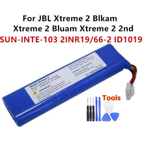 Original SUN-INTE-103 2INR19/66-2 ID1019 5200mAh Battery For JBL Xtreme 2 Blkam Xtreme 2 Bluam Xtreme 2 2nd Batteries+Tools