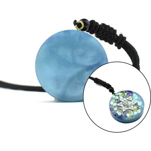 Geometry Orgone Pendant Necklace Relax Chakra Energy Sacred Sri Yantra Energy Necklace Good Luck