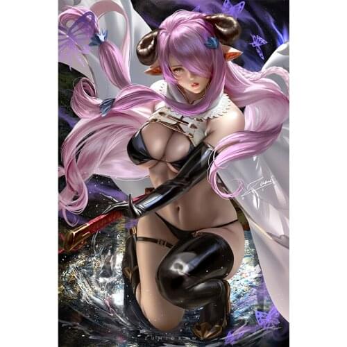 Print Game Shofar Warrior Sexy Girl Art Canvas Poster Custom Painting 16x24 24x36 Inch Living Room Bedroom Home Wall Picture