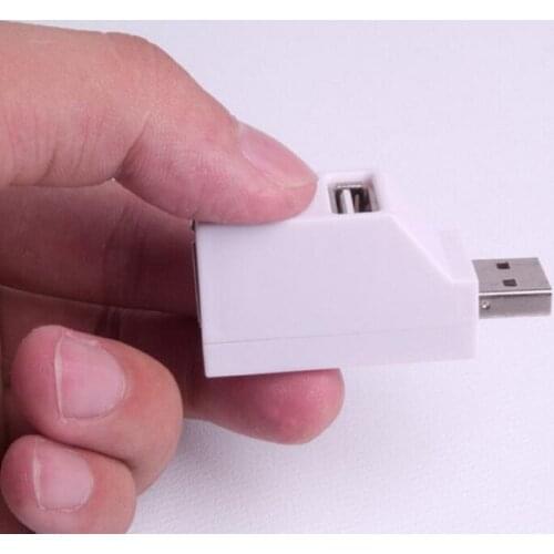 By dhl 200pcs Mini USB 2.0 Hub 3 Ports Portable USB Hub 480 Mbps High Speed Slim Hub USB Splitter Black USB adapter