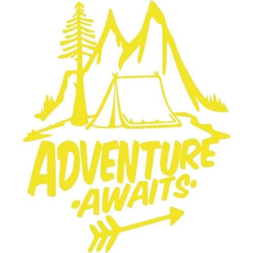Adventure Tree Tent Mountains Car Vehicle Reflective Decals Sticker Decor автомобильные товары наклейки на авто Accessory