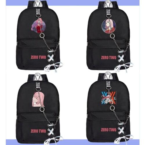 Anime Darling In The Franxx Backpack Women Men Streetwear Travel Bags Large Laptop Backpack School Bags Zero Two Hiro Mochila