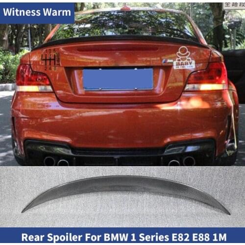 Fit for BMW 1 series 120i E82 E88 carbon fiber Rear Wings Trunk Lip Spoiler