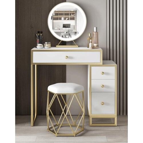 Dressing table ins wind small dressing table storage cabinet one light luxury makeup table