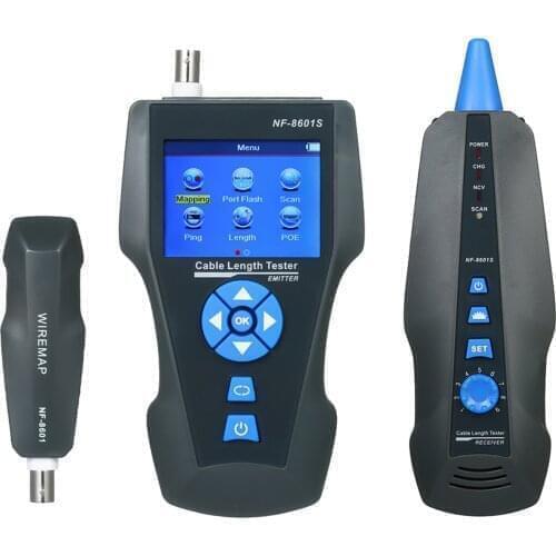 NF-8601S Network Cable Tester Tracker Line Cable Detector for Network Maintenance Collation RJ45 RJ11 BNC Metal Cable PING/POE