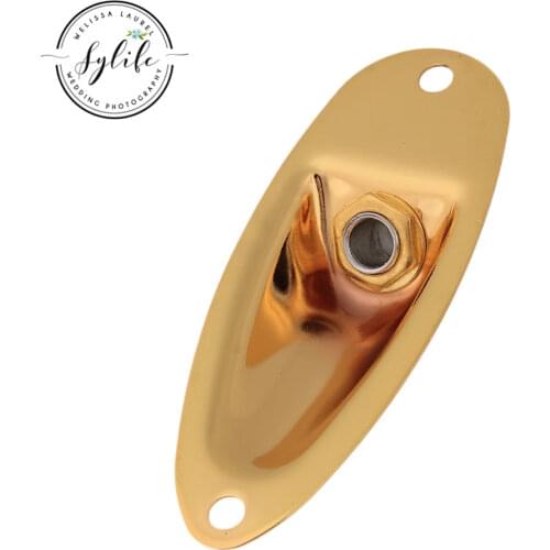 Golden Output Jack Socket Plate for Electric Guitar