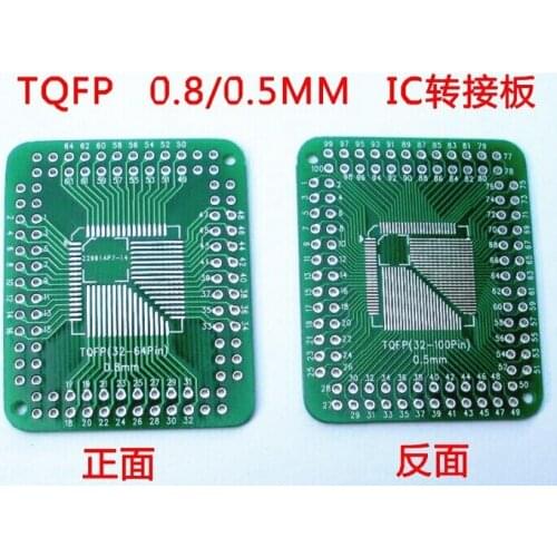 10pcs/LOT QFP TQFP LQFP TQFP32 TQFP44 TQFP64 TQFP80 TQFP100 0.5MM 0.8MM Pitch IC adapter Socket / Adapter plate / PCB