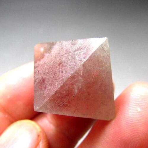 18g Pink Octahedral Fluorite Crystal - crystals and stones healing Mineral specimen Home Decor feng shui decoration
