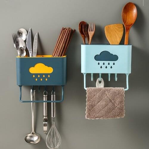 19 CM Kitchen Bathroom Organizer New Arrivals Chopsticks Spoon Tableware Storage Rack Towel Chopstick Holder Storage Box