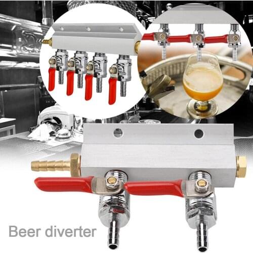 2/3/4 Ways CO2 Splitter Gas Distribution Home Brewing Draft Beer Block Manifold by using a single CO2 tank for multiple kegs