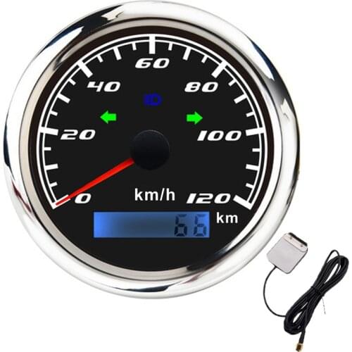 200 km/h GPS Speedometer 120 km/h High Beam Left Right Turning Light Speed Gauge For Car Boat Auto Red Backlight 12V/24V