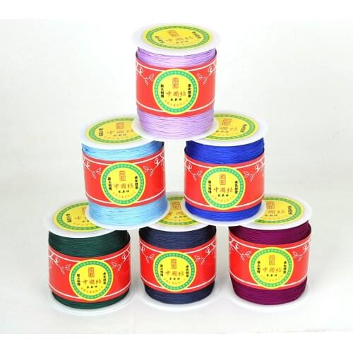 300Yard 1mm 18Color Cotton Cord Nylon Thread Cord Chinese Knot Plastic String DIY Rope Bead Bracelet Jewelry Making