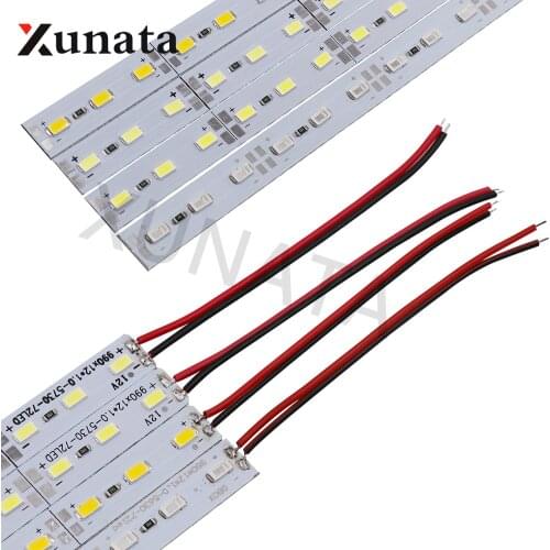 5/10/20pcs DC12V 0.25M/0.5m White/Warm White/Red/Green/Blue Aluminum LED Bar 5730 5630 Hard Strip Light