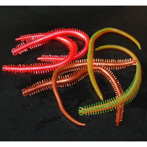 50PCS Soft Capuchin earthworm maggots Fishing Lure Grub worm Silicone Bait 14cm/2g Free shipping