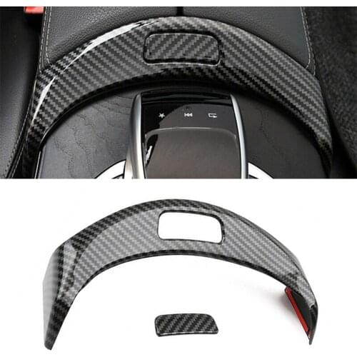 Car Center Console Armrest Box Buttons Frame Decoration Sticker Trim For Mercedes Benz C Class W205 GLC X253 2015-2020