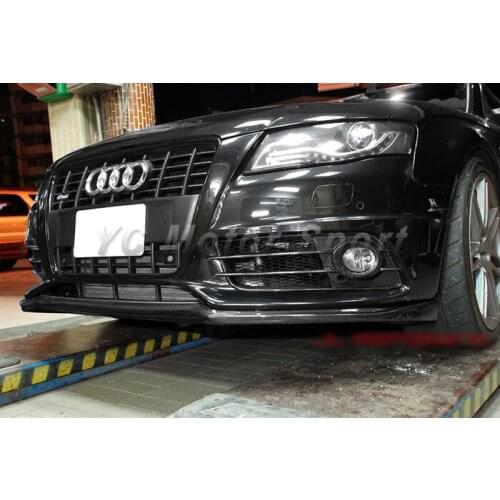 Car Accessories Carbon Fiber Front Lip Fit For 2008-2012 A4 S-Line S4 B8 DTM Style Front Bumper Lip Car-styling