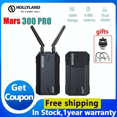 Hollyland Mars 300 Pro bezprzewodowy System transmisji wideo podwójny HDM 300ft dla kamery bezprzewodowy odbiornik wideo HD