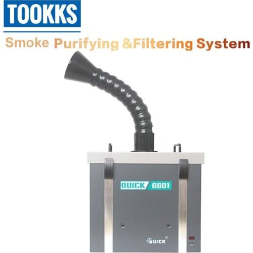 QUICK 6601 Soldering Smoke Purifier Machine Smoke Purification Filter System For Moxibustion/Medical/Home/Industrial/Solder