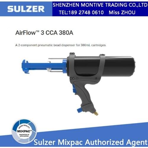 AirFlow 3 CCA 380A A 2-Component Pneumatic Bead Dispenser For 380mL Cartridges Save Pressure Industrial Gun Cartridge Sealant
