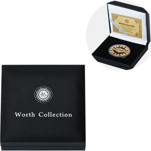 Hot Metal Casino Las Vegas Poker Chips Golden Plated Lucky Challenge Coins Collectibles Souvenirs Original Gift Home Decoration