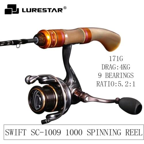 SC-1009 171g Double Spools Fishing Reel Spinning Max Drag 4kg rate 5.2:1 8+1 BB 50cm Stainless Steel Axis Wheels Reel-Carp-Pike