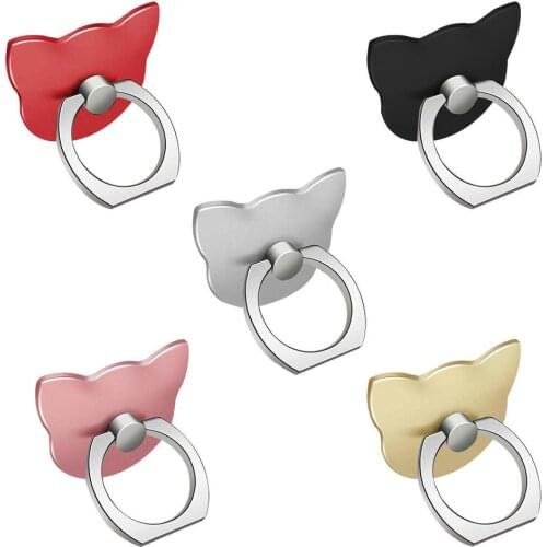 Finger ring 360 degree mobile phone smartphone stand cute cat holder