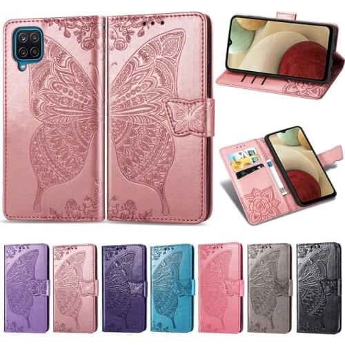 Butterfly Embossing Flip Leather Wallet Case For Samsung A12 A32 A52 A72 A02S A51 A71 A21 A21S A31 A11 A41 A01 Phone Back Cover