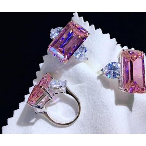 Only make pendant 18k rose gold and main stone 5ct pink moissanite diamond