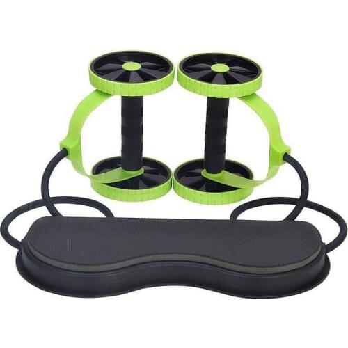 Multifunctional Two-wheeled Abdomen for Home Abdomen Fitness Equipment for Fitness Rally Roller Pull Rope Automatic Rebound