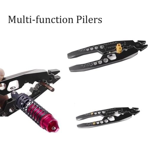 Aluminum Alloy Multi-Functional Clamp Shock Absorber Pliers Ball Head Clip Plug Soldering&Welding Tool for Traxxas HSP Car