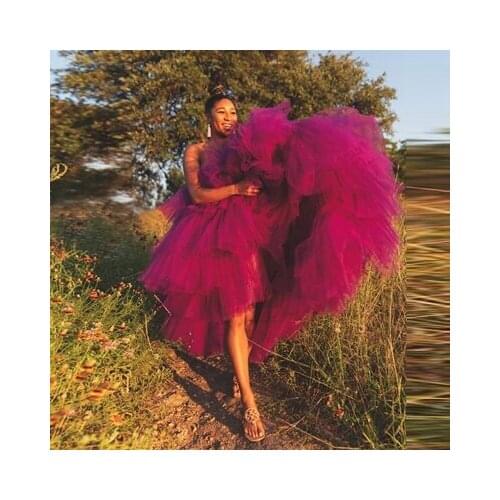 Trendy Fluffy Tulle Skirts Women Plus Size Long Tulle Dresses Tiered Tulle Dress Party Street Dressing Skirt Custom Made