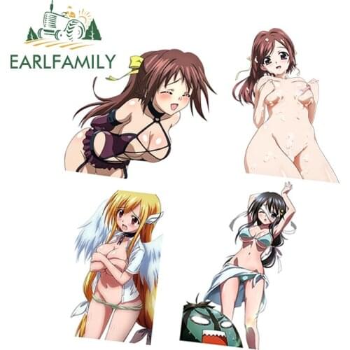 EARLFAMILY 13cm Sexy Girl Anime Sora no Otoshimono for Astraea Render Window Car Bumper Decal Waterproof Car Sticker
