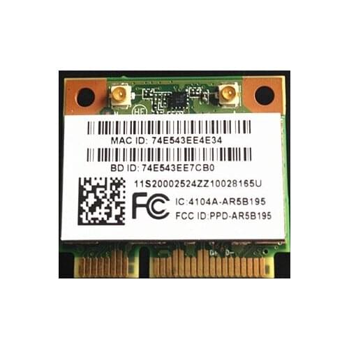 New Wireless Card For Atheros AR5B195 AR9285 Half Mini PCI-E Wifi For Bluetooth 3.0 Wireless Card For Lenovo G470 G480 Z370