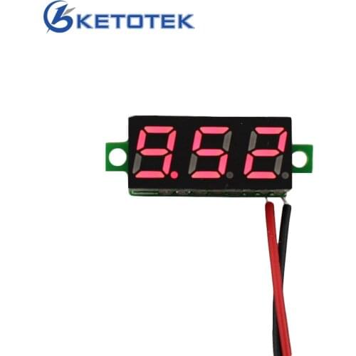 20pcs/lot New 0.28" Super Mini Digital Display Auto Car Voltmeter Red LED DC 3.5-30V Volt Voltage Panel Meter Free Shipping